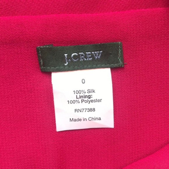 J. Crew Magenta Pink Sophia Cocktail Dress in Silk Tricotine Size 0 - Picture 3 of 6